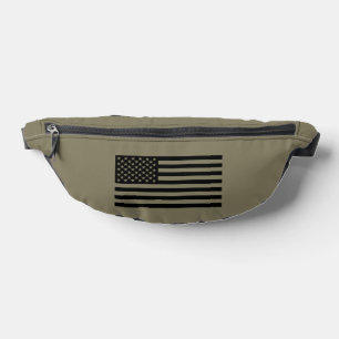 Army Brown met Amerikaanse vlag Heuptasje
