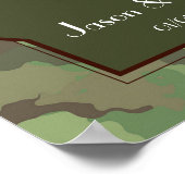 Army bruiloft thema bruiloft welkom poster print (Hoek)
