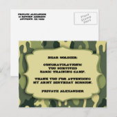 Army Camo Birthday party thank you note Briefkaart (Voorkant / Achterkant)