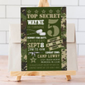 Army Camo Birthday Uitnodiging