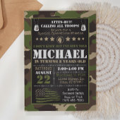 Army Camo Birthday Uitnodiging