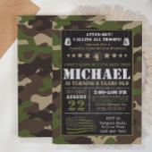 Army Camo Birthday Uitnodiging