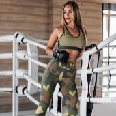 Army Camo Hearts Patterned | LEGGINGS
