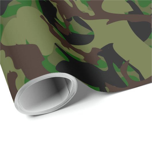 Army Camo Pattern Cadeaupapier (Rol Hoek)