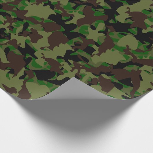 Army Camo Pattern Cadeaupapier (Hoek)