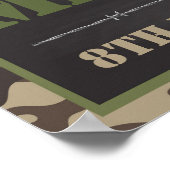 Army Camo Verjaardagsfeestje Welkomstbord Poster (Hoek)