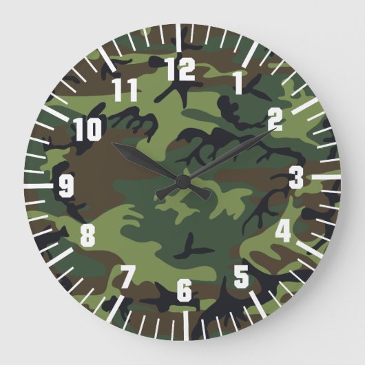 army camouflage pattern grote klok (Voorkant)
