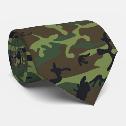 Army Camouflage Veteran Neckties Neck Tie Stropdas (Opgerold)