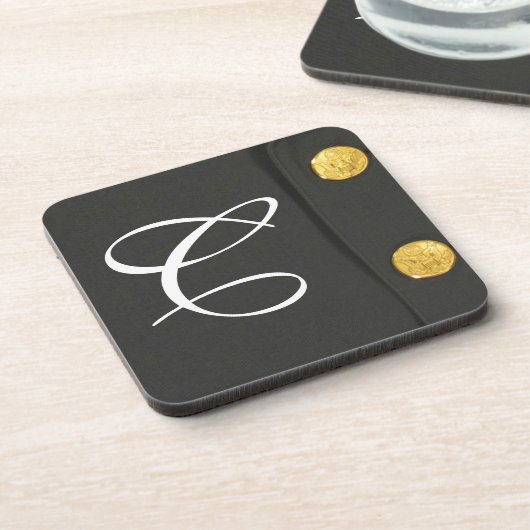 ARMY Class A Uniform Dress Monogram Drink Onderzet Bier Onderzetter (Linkerzijde)