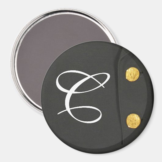 ARMY Class A Uniform Dress Monogram Initiaal Magne Magneet (Voorkant / Achterkant)