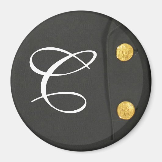 ARMY Class A Uniform Dress Monogram Initiaal Magne Magneet (Voorkant)