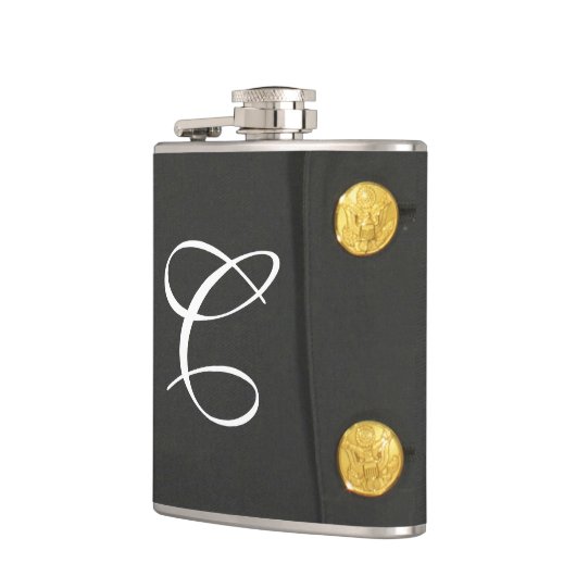 ARMY Class A Uniform Dress Monogram Whiskey Flask Heupfles (Links)
