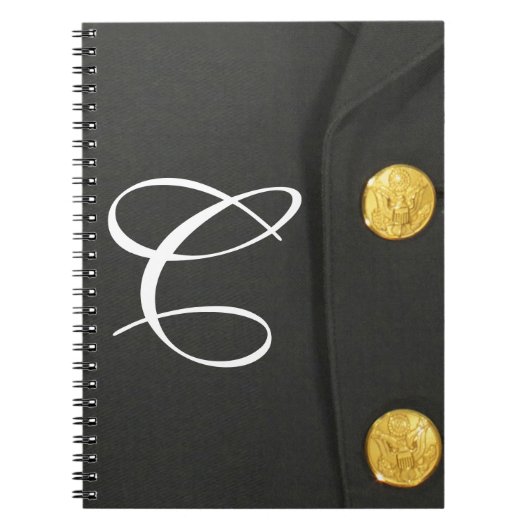 ARMY Class A Uniform Monogram Initiaal Note Book Notitieboek (Voorkant)