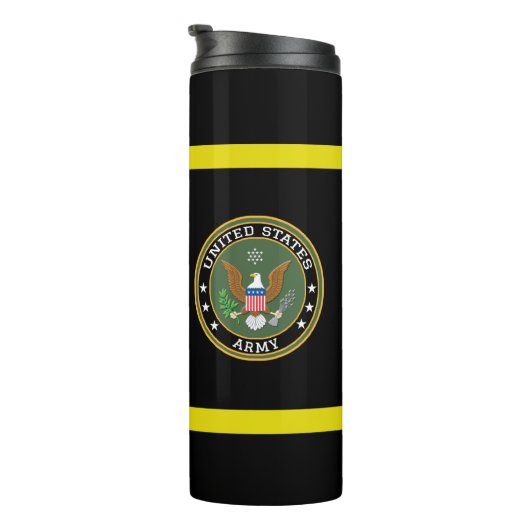 Army colors Plus Army seal - Personalize Thermosbeker (Geroteerd rechts)