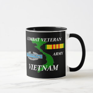 "Army Combat Veteran Vietnam Veteran Coffee Mugs" Mok