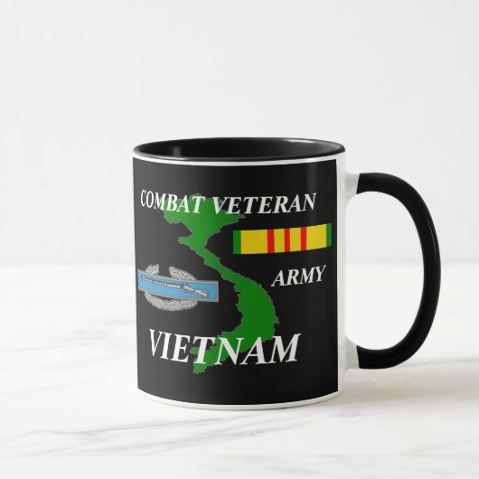 "Army Combat Veteran Vietnam Veteran Coffee Mugs" Mok (Rechts)