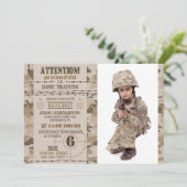 Army Desert Camouflage Militaire Verjaardag Kaart (Staand voorkant)