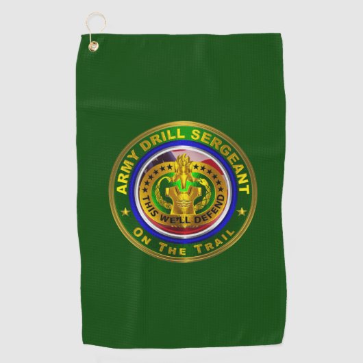 Army Drill Sergeant Golfhanddoek (Voorkant)