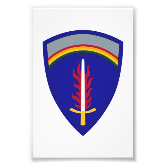 Army Europe USAREUR Insignia Foto Afdruk (Voorkant)