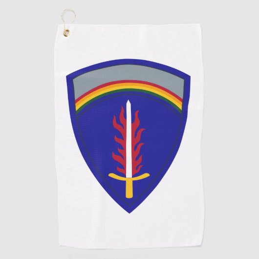 Army Europe USAREUR Insignia Golfhanddoek (Voorkant)