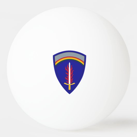 Army Europe USAREUR Insignia Pingpongbal (Voorkant)