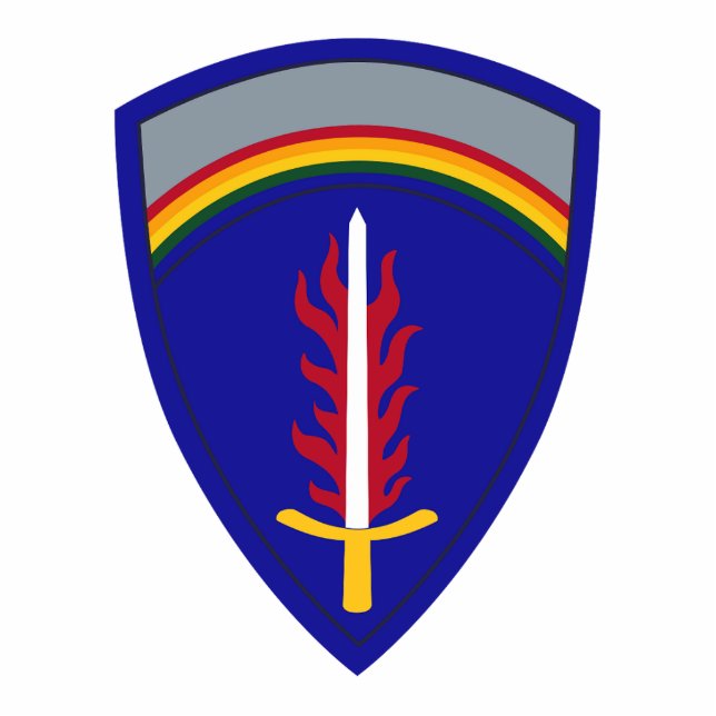 Army Europe USAREUR Insignia Staand Fotobeeldje (Voorkant)