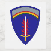 Army Europe USAREUR Insignia Wijn Etiket (Enkel label)