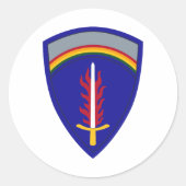 Army Europe USAREUR Ronde Sticker (Voorkant)