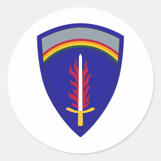 Army Europe USAREUR Ronde Sticker (Voorkant)