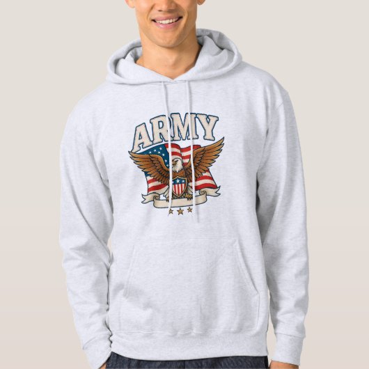 Army Flag Shield Hoodie (Voorkant)