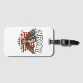Army Flag Shield Luggage Tag Bagagelabel (Voorkant (horizontaal))