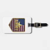 Army Flag Shield Luggage Tag Bagagelabel (Voorkant horizontaal)