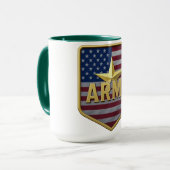 Army Flag Shield Mok (Voorkant links)