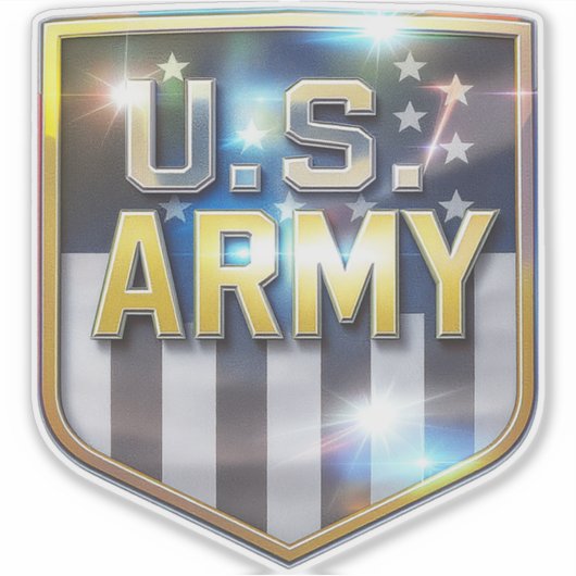 Army Flag Shield Sticker (Voorkant)