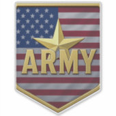 Army Flag Shield Sticker (Voorkant)