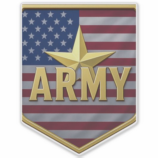 Army Flag Shield Sticker (Voorkant)