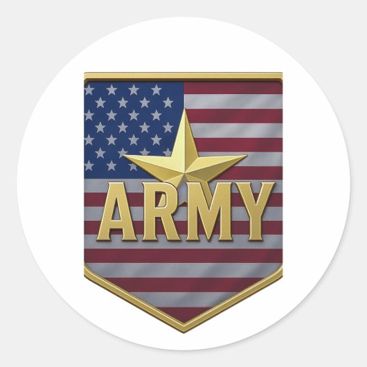 Army Flag Shield Sticker (Voorkant)