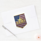 Army Flag Shield Sticker (Envelop)