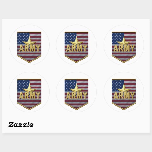 Army Flag Shield Sticker (Vel)