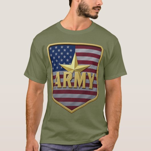 Army Flag Shield Tshirt (Voorkant)