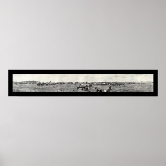 Army Fort Drum, NY Foto 1910 Poster (Voorkant)