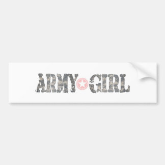 ARmy Girl Camo Bumpersticker