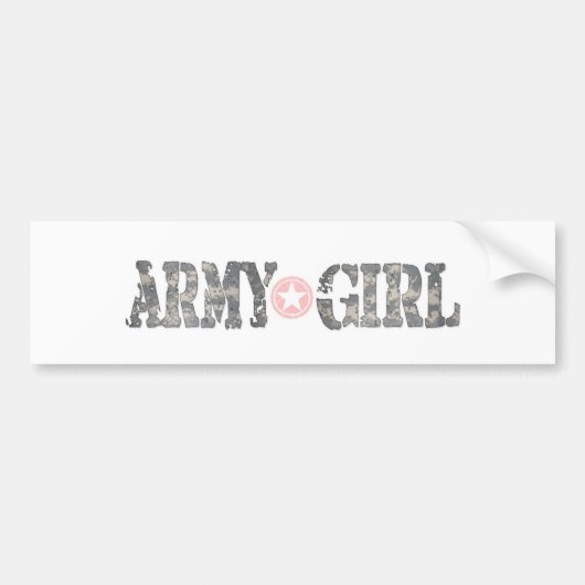 ARmy Girl Camo Bumpersticker (Voorkant)