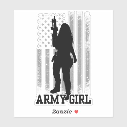 Army Girl Sticker (Vel)