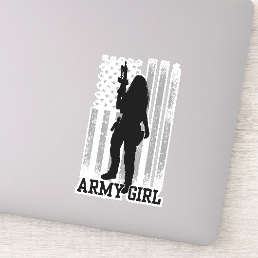 Army Girl Sticker (Detail)