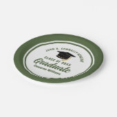 Army Green Afstuderen afstudeerfeest Papieren Bordje (Gekanteld)