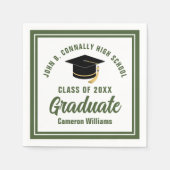 Army Green Afstuderen afstudeerfeest Servet (Voorkant)