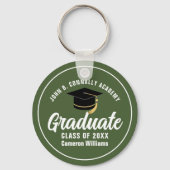 Army Green Afstuderen Custom Afstuderen Gift Sleutelhanger (Voorkant)