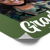 Army Green Afstuderen Foto Arch Graduparty Poster (Hoek)
