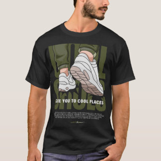 Army Green & Black Streetwear Graphic Tee T-shirt